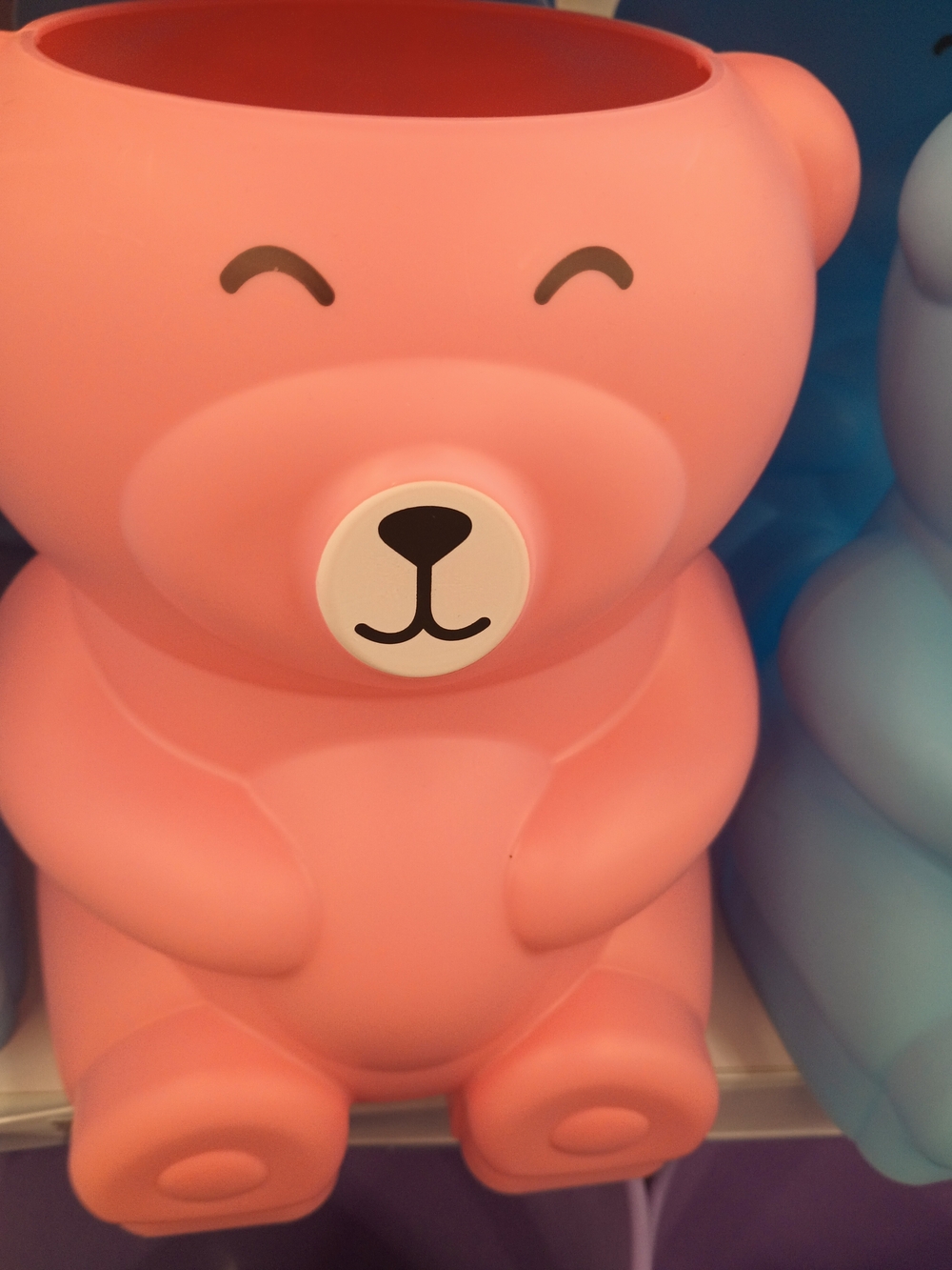Pink Bear Kids Toy Storage & Nightlight